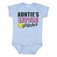 thumbnail image 1 of Inktastic Auntie's Little Pitcher Softball Girls Baby Bodysuit, 1 of 5