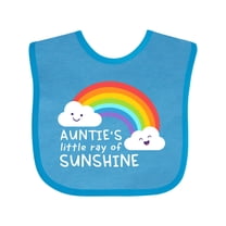 Inktastic Auntie's Little Ray of Sunshine Boys or Girls Baby Bib