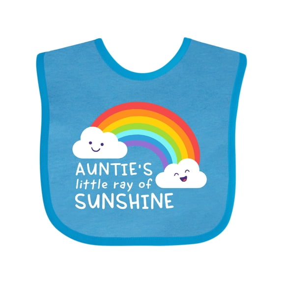 Inktastic Auntie's Little Ray of Sunshine Boys or Girls Baby Bib