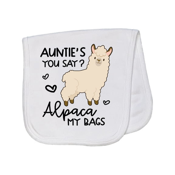 Inktastic Auntie's You Say Alpaca My Bags Baby Burp Cloth