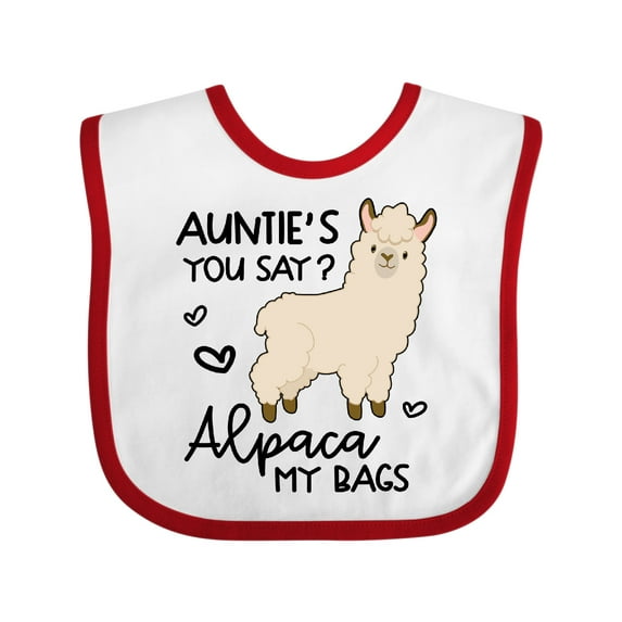 Inktastic Auntie's You Say Alpaca My Bags Boys or Girls Baby Bib