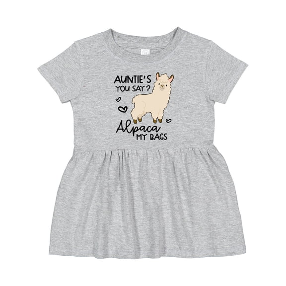 Inktastic Auntie's You Say Alpaca My Bags Girls Baby Dress