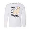 thumbnail image 1 of Inktastic Auntie's You Say Alpaca My Bags Long Sleeve Youth T-Shirt, 1 of 5
