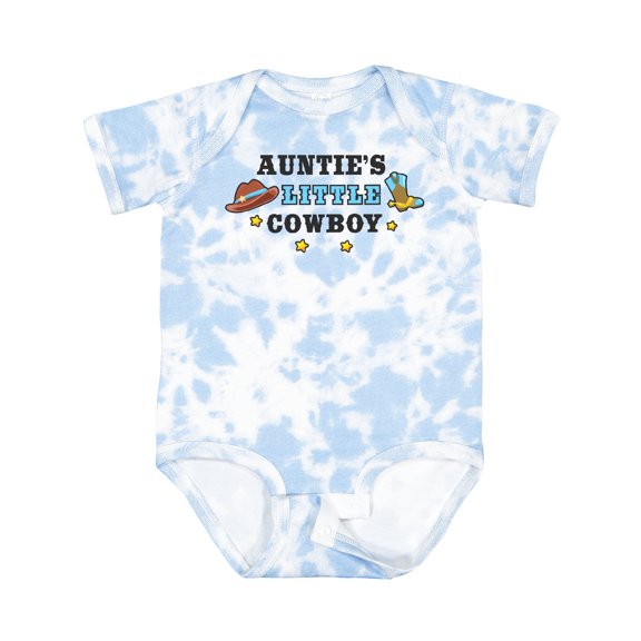 Inktastic Aunties Little Cowboy with Cowboy Hat and Boots Boys Baby Bodysuit