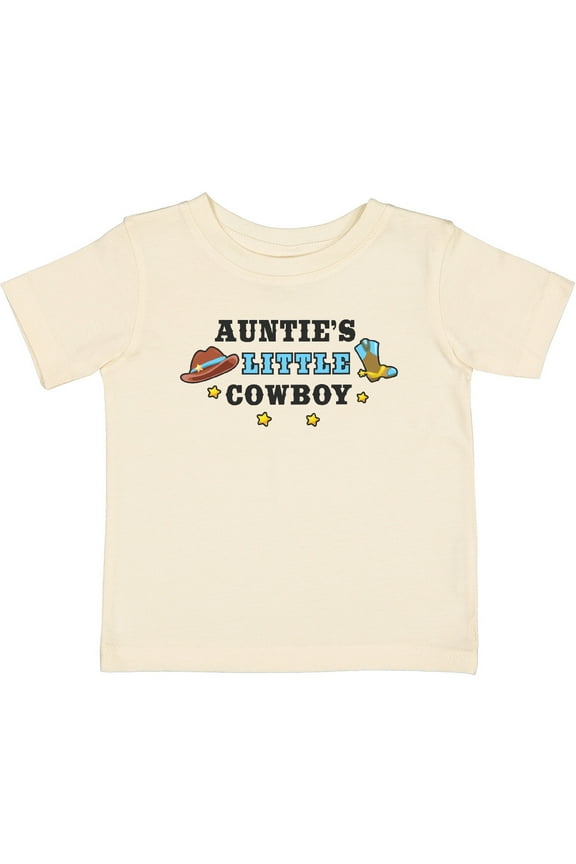 Aunties Little Cowboy with Cowboy Hat and Boots Boys Baby T-Shirt