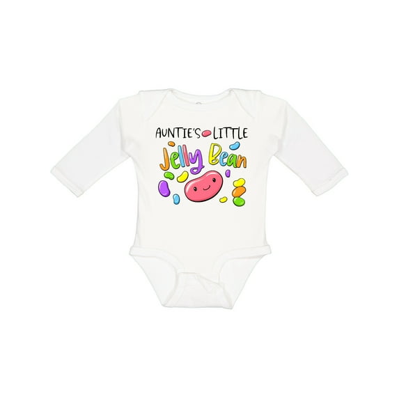 Inktastic Aunties Little Jellybean Cute Easter Candy Boys or Girls Long Sleeve Baby Bodysuit