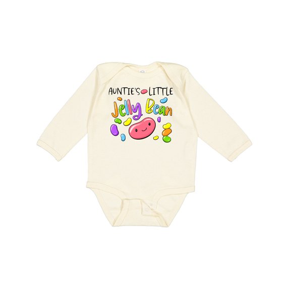 Inktastic Aunties Little Jellybean Cute Easter Candy Boys or Girls Long Sleeve Baby Bodysuit
