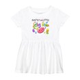 thumbnail image 1 of Inktastic Aunties Little Jellybean Cute Easter Candy Girls Baby Dress, 1 of 5