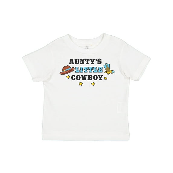 Inktastic Auntys Little Cowboy with Cowboy Hat and Boots Boys Toddler T-Shirt