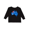 thumbnail image 1 of Inktastic Aussie Map Flag Boys or Girls Long Sleeve Toddler T-Shirt, 1 of 5