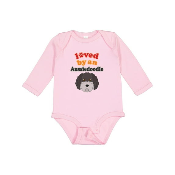 Inktastic Aussiedoodle Dog Gift Boys or Girls Long Sleeve Baby Bodysuit