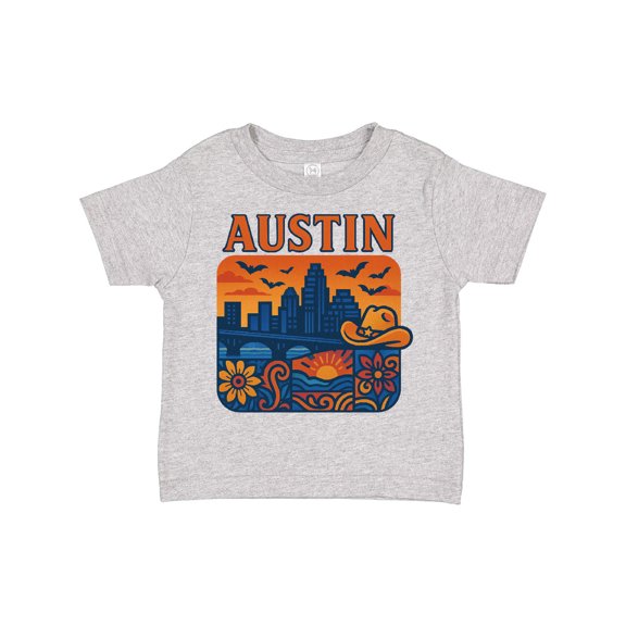 Inktastic Austin Skyline Sunset Art Boys or Girls Toddler T-Shirt