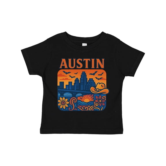 Inktastic Austin Skyline Sunset Art Boys or Girls Toddler T-Shirt