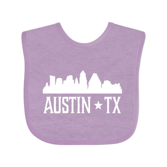 Inktastic Austin Texas Skyline Silhouette TX City Boys or Girls Baby Bib