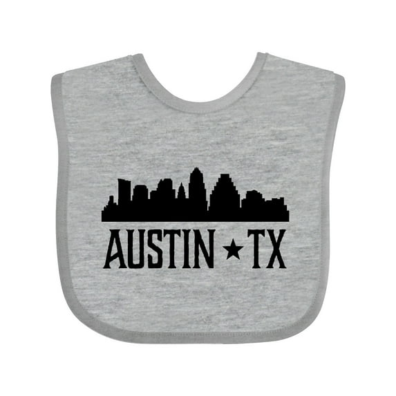 Inktastic Austin Texas Skyline Silhouette Tx City Boys or Girls Baby Bib