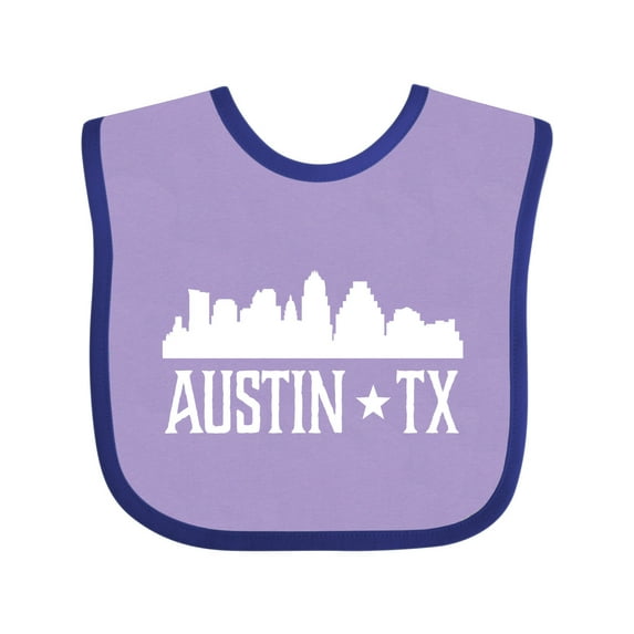 Inktastic Austin Texas Skyline Silhouette TX City Boys or Girls Baby Bib
