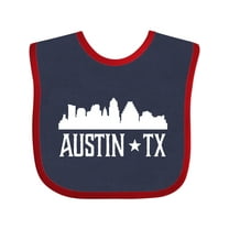 Inktastic Austin Texas Skyline Silhouette TX City Boys or Girls Baby Bib