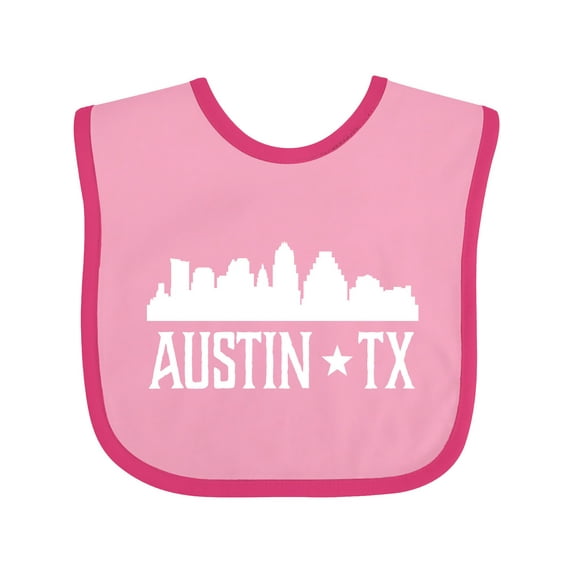 Inktastic Austin Texas Skyline Silhouette TX City Boys or Girls Baby Bib