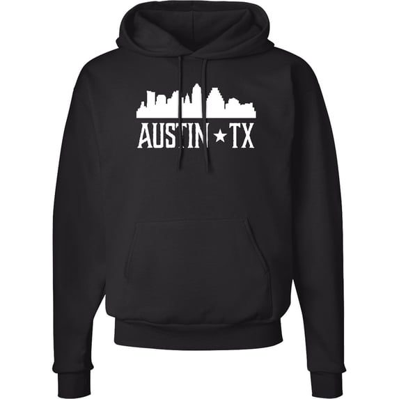 Inktastic Austin Texas Skyline Silhouette Tx City Adult Hoodie Sweatshirt