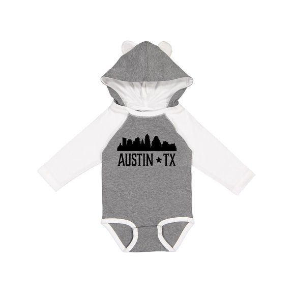 Inktastic Austin Texas Skyline Silhouette Tx City Boys or Girls Long Sleeve Baby Bodysuit