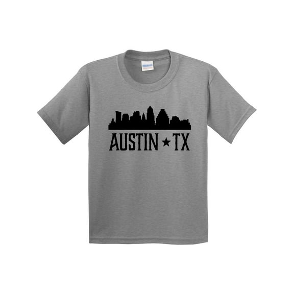 Inktastic Austin Texas Skyline Silhouette Tx City Youth T-Shirt