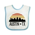 thumbnail image 1 of Inktastic Austin Texas Skyline Vintage Boys or Girls Baby Bib, 1 of 4