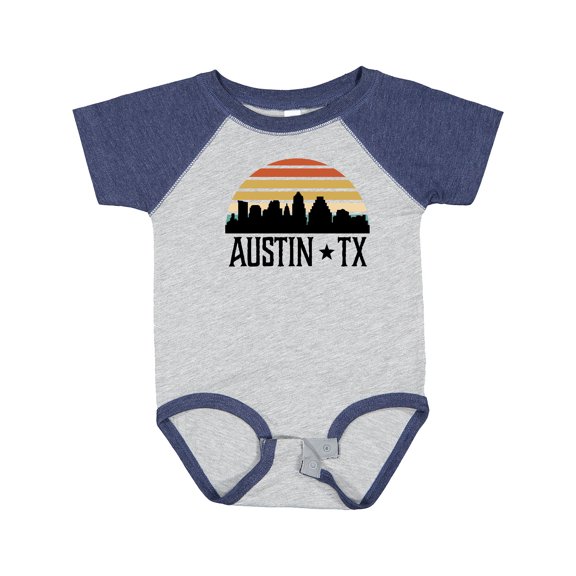 Inktastic Austin Texas Skyline Vintage Boys or Girls Baby Bodysuit
