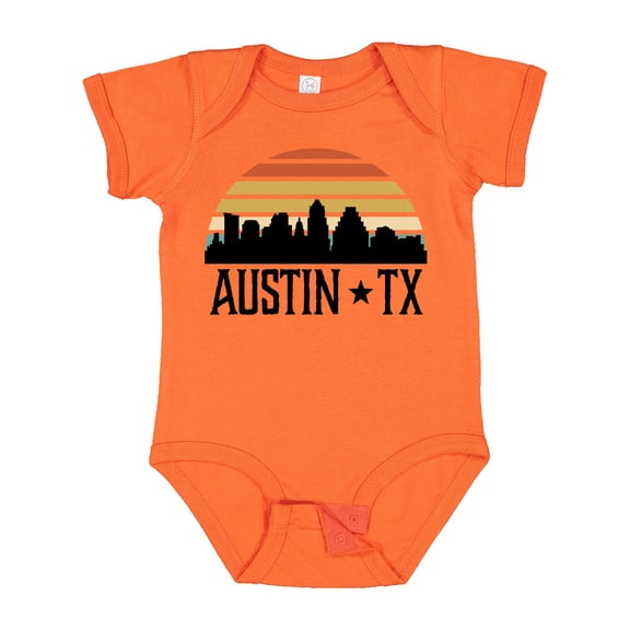 Inktastic Austin Texas Skyline Vintage Boys or Girls Baby Bodysuit