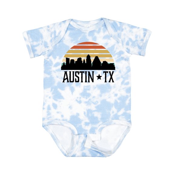 Inktastic Austin Texas Skyline Vintage Boys or Girls Baby Bodysuit