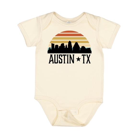 Inktastic Austin Texas Skyline Vintage Boys or Girls Baby Bodysuit