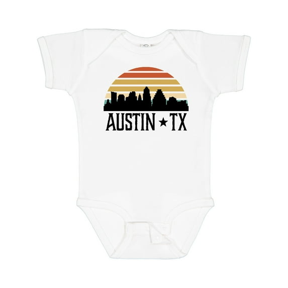 Inktastic Austin Texas Skyline Vintage Boys or Girls Baby Bodysuit