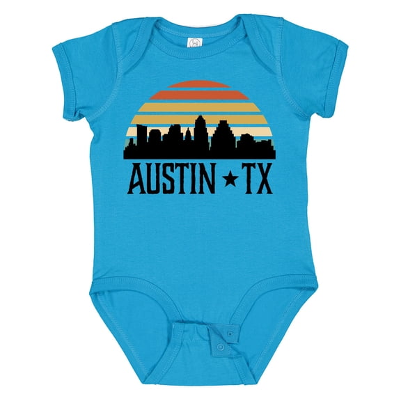 Inktastic Austin Texas Skyline Vintage Boys or Girls Baby Bodysuit