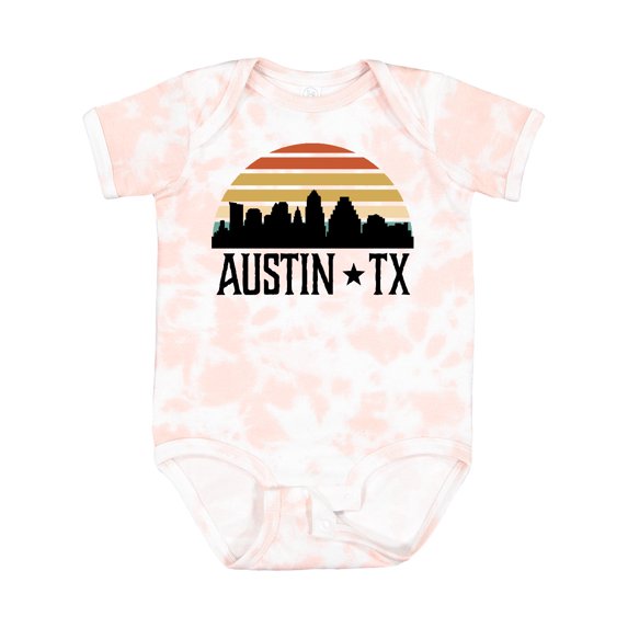 Inktastic Austin Texas Skyline Vintage Boys or Girls Baby Bodysuit