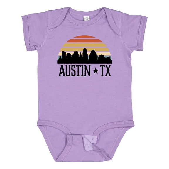 Inktastic Austin Texas Skyline Vintage Boys or Girls Baby Bodysuit