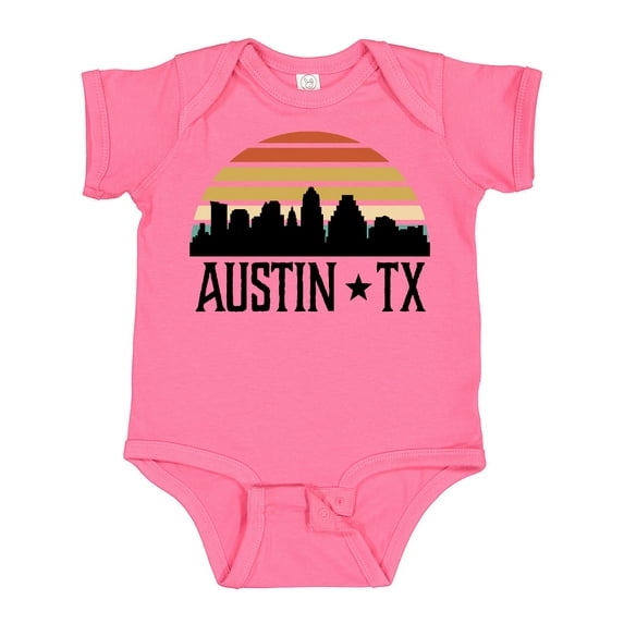 Inktastic Austin Texas Skyline Vintage Boys or Girls Baby Bodysuit