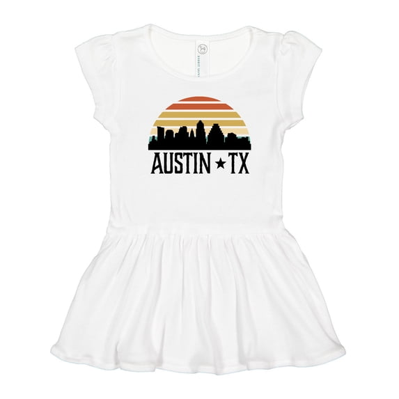 Inktastic Austin Texas Skyline Vintage Girls Toddler Dress