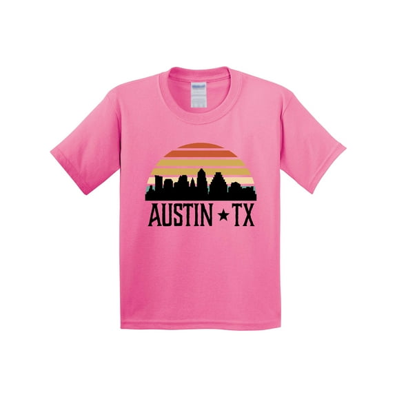 Inktastic Austin Texas Skyline Vintage Youth T-Shirt