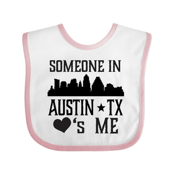 Inktastic Austin Texas Someone Loves Me Skyline Boys or Girls Baby Bib