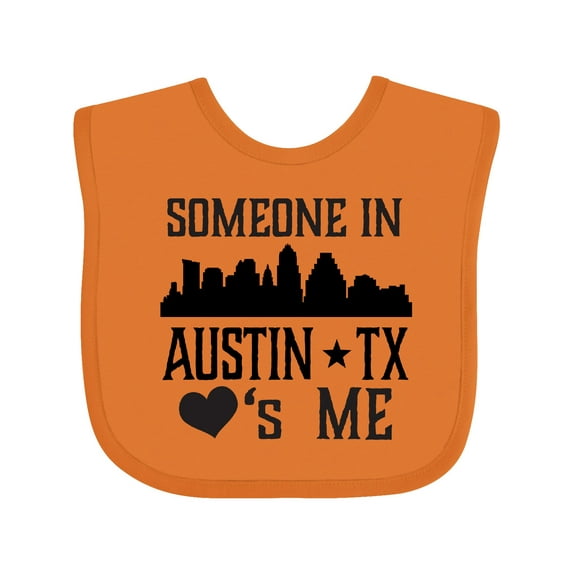 Inktastic Austin Texas Someone Loves Me Skyline Boys or Girls Baby Bib