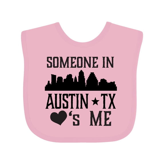 Inktastic Austin Texas Someone Loves Me Skyline Boys or Girls Baby Bib