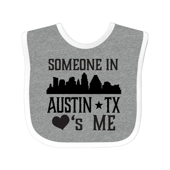 Inktastic Austin Texas Someone Loves Me Skyline Boys or Girls Baby Bib