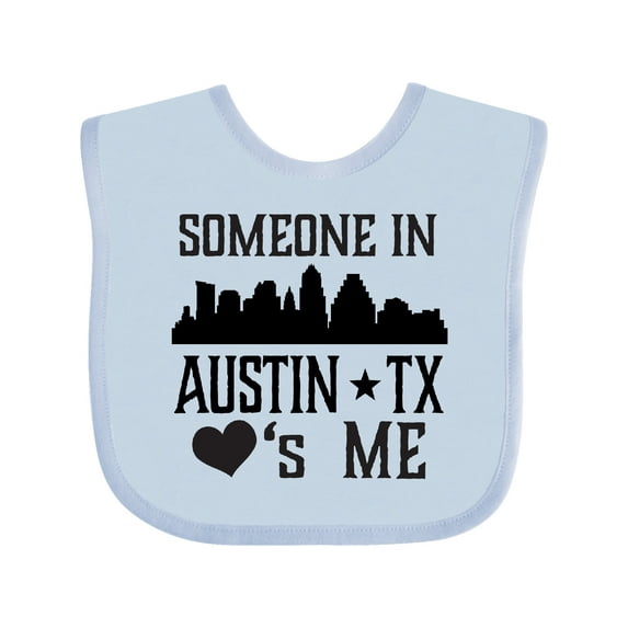 Inktastic Austin Texas Someone Loves Me Skyline Boys or Girls Baby Bib