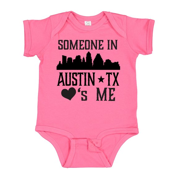 Inktastic Austin Texas Someone Loves Me Skyline Boys or Girls Baby Bodysuit