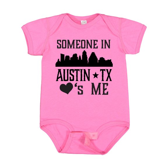 Inktastic Austin Texas Someone Loves Me Skyline Boys or Girls Baby Bodysuit
