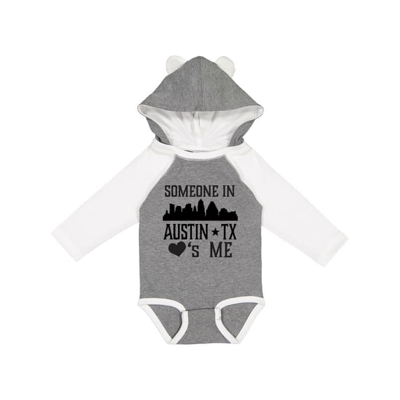 Inktastic Austin Texas Someone Loves Me Skyline Boys or Girls Long Sleeve Baby Bodysuit