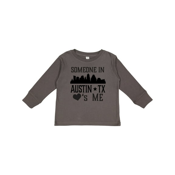 Inktastic Austin Texas Someone Loves Me Skyline Boys or Girls Long Sleeve Toddler T-Shirt