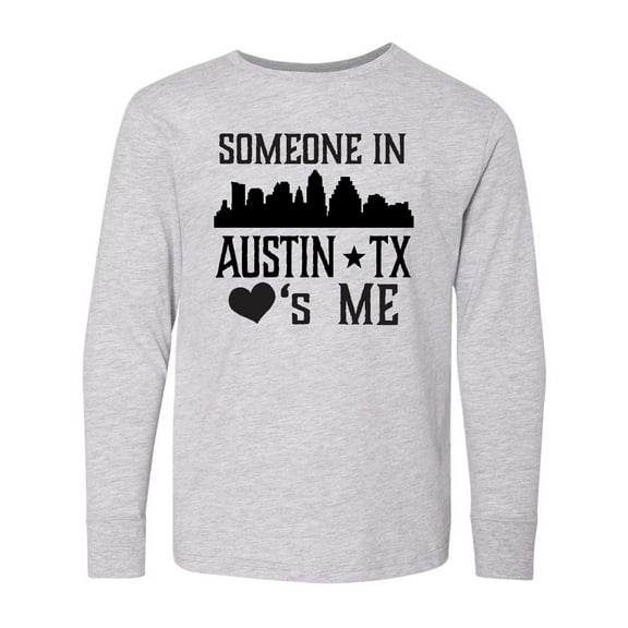Inktastic Austin Texas Someone Loves Me Skyline Long Sleeve Youth T-Shirt