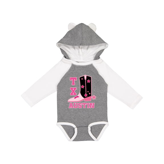 Inktastic Austin Texas cowgirl Girls Long Sleeve Baby Bodysuit