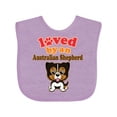 thumbnail image 1 of Inktastic Australian Shepherd Dog Cute Boys or Girls Baby Bib, 1 of 4
