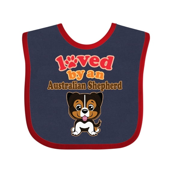 Inktastic Australian Shepherd Dog Cute Boys or Girls Baby Bib